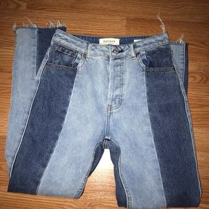 Pacsun 2 tone high rise mom jeans